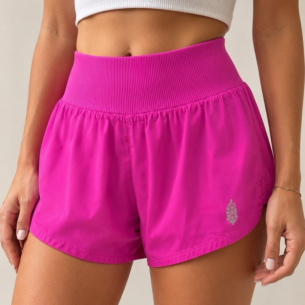 Free People Hot Pink Athletic Running Shorts Women's Size M NWT